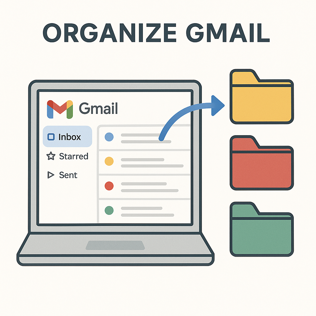 Informative illustration demonstrating effective strategies to organize Gmail for improved productivity.