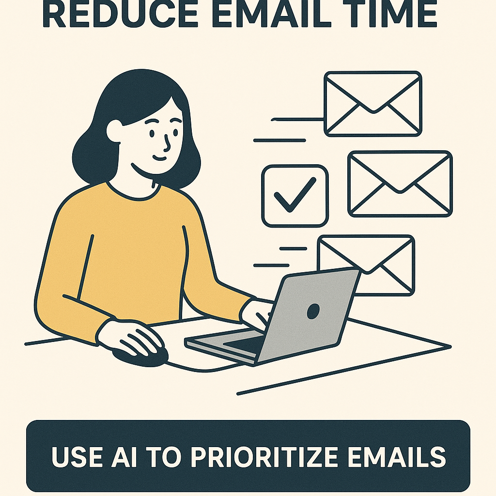 Clear illustration demonstrating how to reduce email time with smart AI email management strategies.