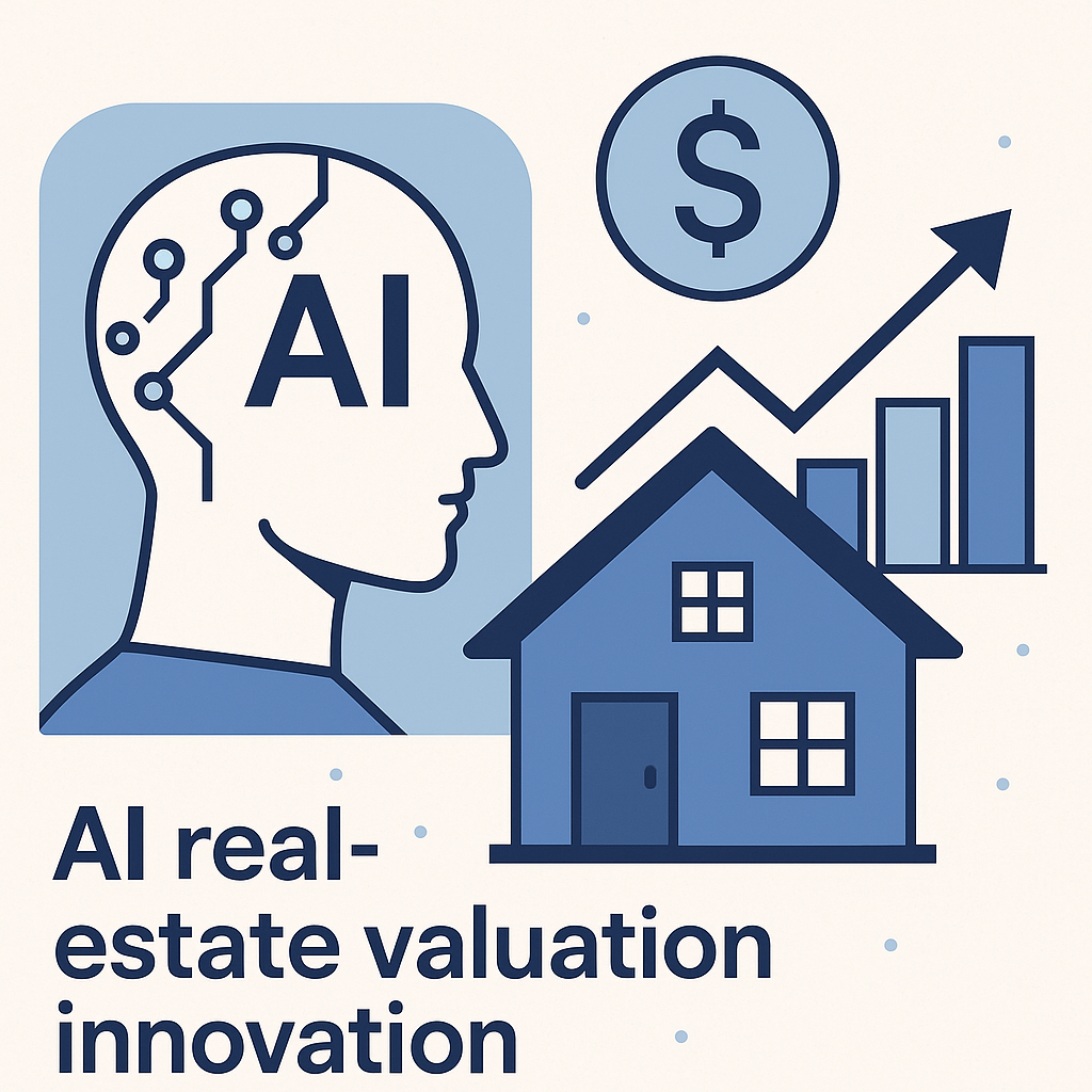 Modern digital interface showing property data and analytics, highlighting AI real estate valuation innovation.